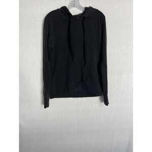 Athleta Pinnacle Criss Cross Hoodie in Black Size Small Athleisure Stretch